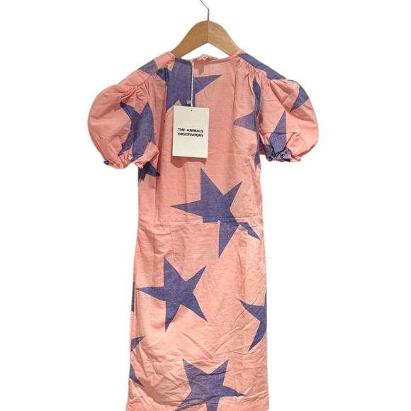 THE ANIMALS OBSERVATORY pink & purple stars dress - size 8 - Picture 4 of 4